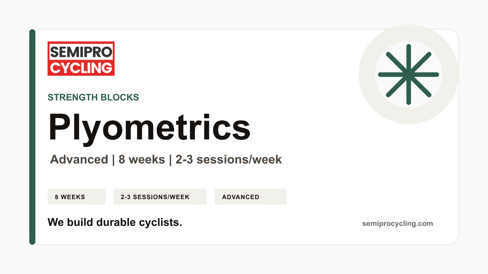 SEMIPRO Strength: Plyometrics | Level 4 Advanced | 8 Weeks