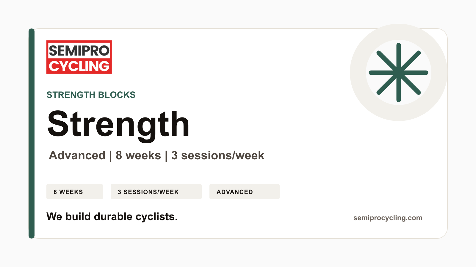 SEMIPRO Strength: Strength | Level 4 Advanced | 8 Weeks