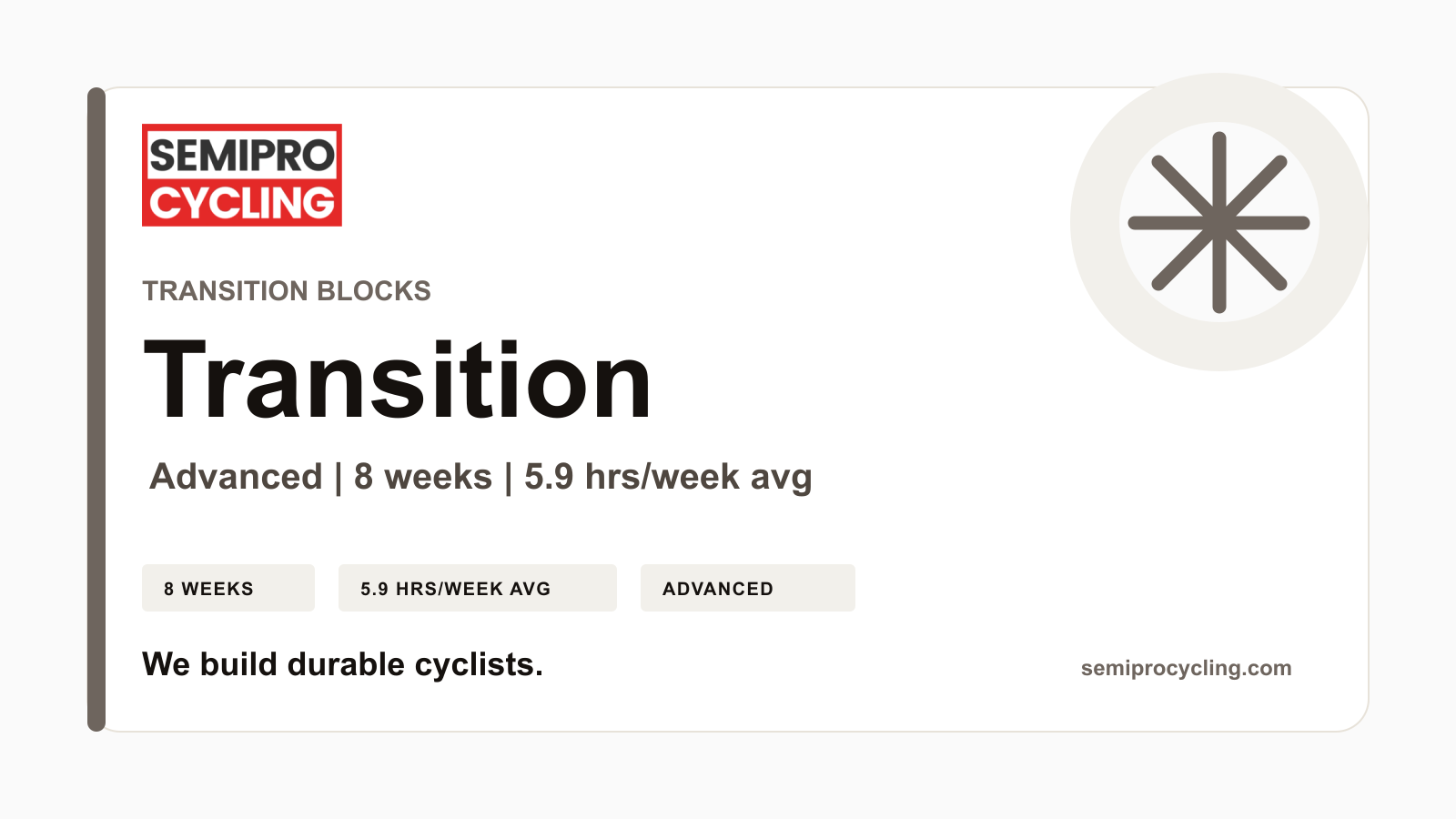 SEMIPRO Transition: Transition | Level 4 Advanced | 8 Weeks